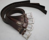 Four Brown Leather Belts