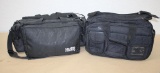 Two Black Heavy Fabric Duffels/Carry-Ons