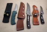 Three Old Timer Fixed Blade Knives with Sheaths