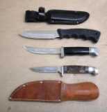 Western, Buck, and Remington Fixed Blade Hunting Knives