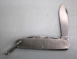 US Military Stainless Handle Camillus Folding Knife