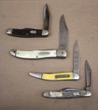 Four Western Folding Knives