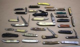 Approximately 31 Mixed Folding Knives