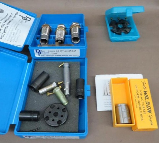 Dillon 45 ACP and Gap Reloading Dies and 550 Adapter