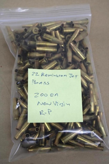 200 Pieces 22 Remington Jet Unprimed Brass