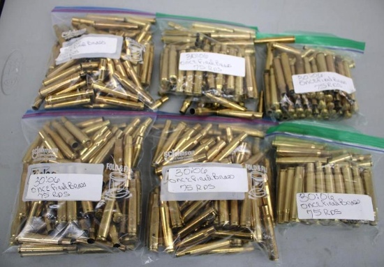 Approximately 450 Pieces 30-06 Clean Fired Brass