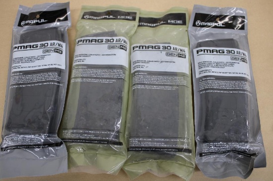 Four New Magpul Pmag 30 Magazines for AR/M4