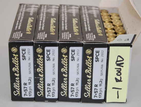 99 Rounds Sellier and Bellot 7x57 R Ammunition