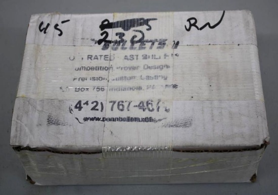 Box of 45 Caliber 230 Grain RN Cast Lead Bullets for Reloading