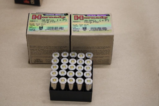 75 Rounds Hornady Critical Defense 38 Special and 357 Mag Ammunition
