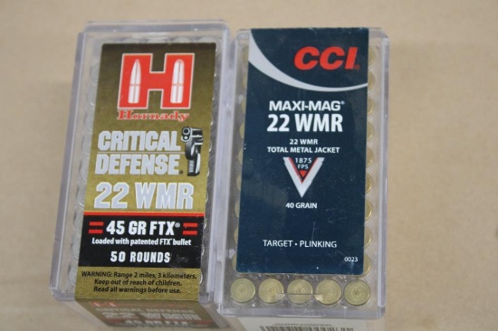 100 Rounds 22 WMR Ammunition