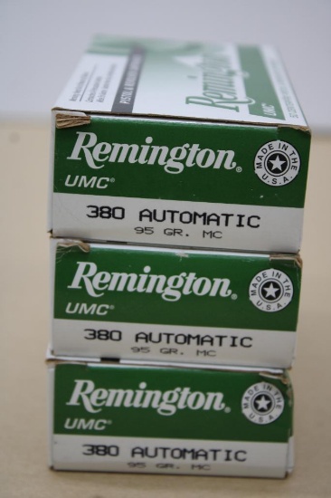 150 Rounds Remington UMC 380 Auto Ammunition