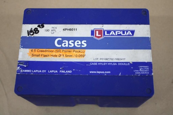 Box of 100 Lapua 6.5 Creedmoor Brass
