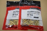 Two Packs of 50 Winchester 284 Win New Brass