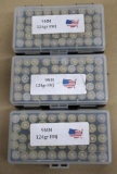 150 Rounds Commercially Reloaded 9mm FMJ Ammunition in Cases