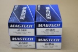 200 Rounds Magtech 40 S&W Ammunition