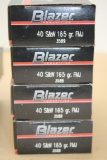 200 Rounds Blazer 40 S&W 165 Grain FMJ Ammunition