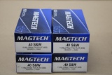 200 Rounds Magtech 40 S&W Ammunition