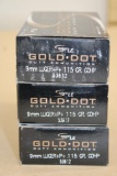 150 Rounds Speer LE Gold Dot 9mm Luger Ammunition