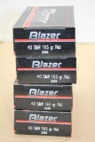 200 Rounds Blazer 40 S&W 165 Grain FMJ Ammunition
