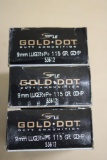 150 Rounds Speer LE Gold Dot 9mm Luger Ammunition