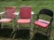 Four Vintage Metal Folding Chairs