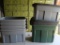 Six Rubbermaid Roughneck Plastic Boxes with Lids