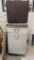 Mini Fridge, Cabinet, and Stainless Surface