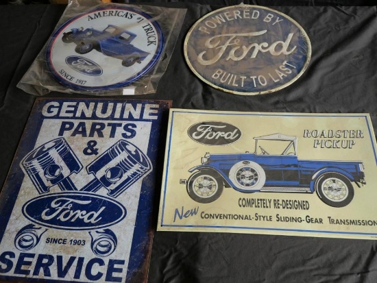 Four Metal Ford Signs!
