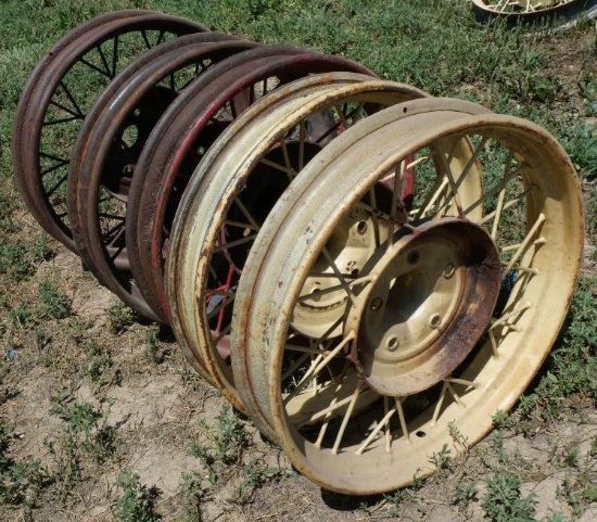 Five Model A Wheels