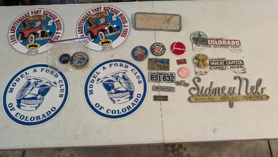 Mixed Car Emblems, Collector Badges, and More