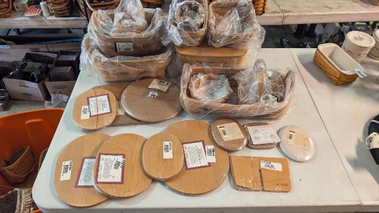 New in Package Longaberger Baskets and Lids
