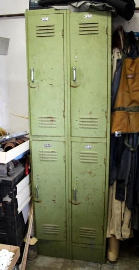 Classic Metal Locker Unit with Contents