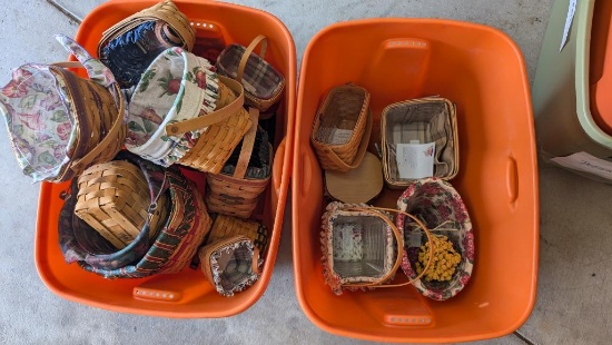 Longaberger Basket w/ Linen Liners Assortment