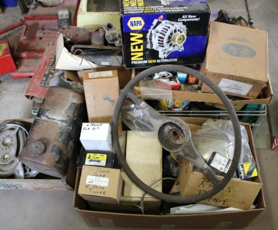 Huge Pile of Mixed Auto Parts, Tools, and More