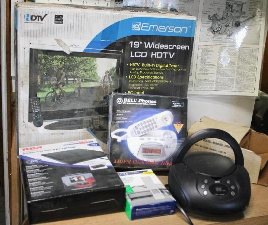 Emerson 19" Television and Other Electronics
