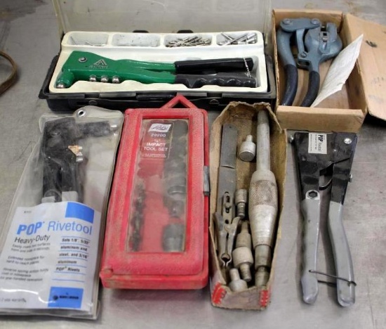 Impact Tool Set, Rivet Tools, Punch, and More