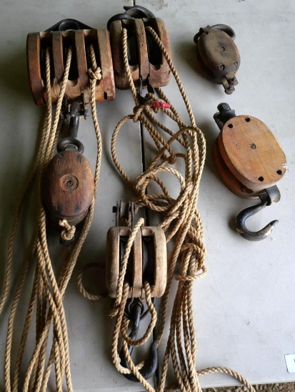 Vintage Block & Tackle Pulleys!