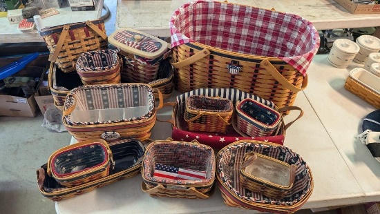 Patriotic Longaberger Basket Assortment
