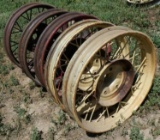 Five Model A Wheels
