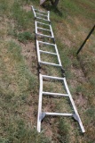 EstWay 12.5' Folding Aluminum Ladder