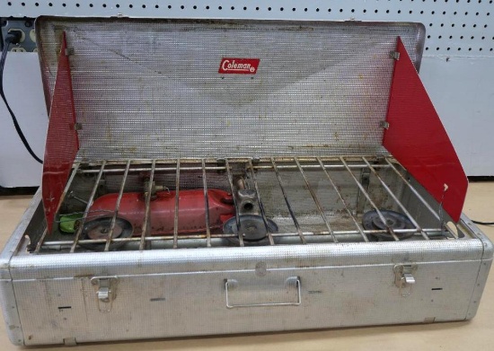 Vintage Coleman Red Diamond Three Burner Camping Stove!