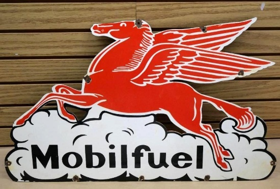 Mobil Fuel Pegasus Porcelain Sign!