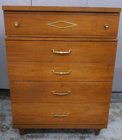 Mid Century Bassett Furniture Four Drawer Dresser!