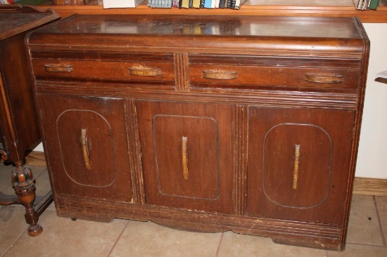 Mid-Century Waterfall Front Buffet Cabinet