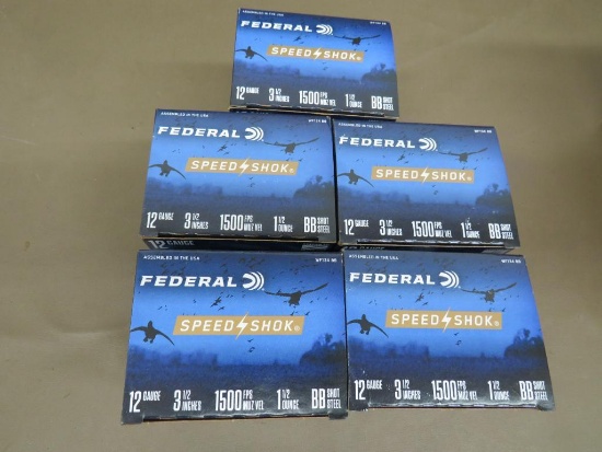 Federal 12 Gauge 3-1/2" 1-1/2 oz Speed Shot Steel BB Shotgun Shells