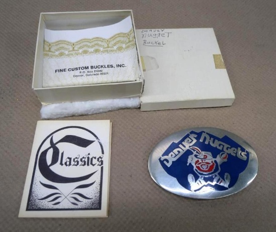 Denver Nuggets Nickel Silver Belt Buckle
