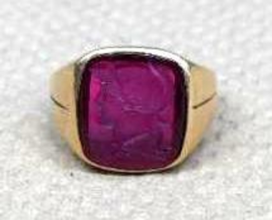 Men's 10K Gold Warrior Ring (Size 9)