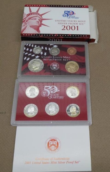 2001 US Mint Silver Proof Set