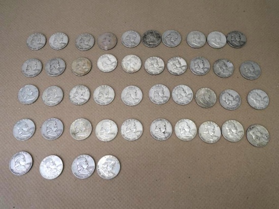 Forty-Four 1954 90% Silver Half Dollars